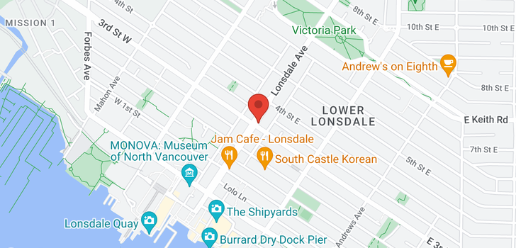 map of 304 88 LONSDALE AVENUE
